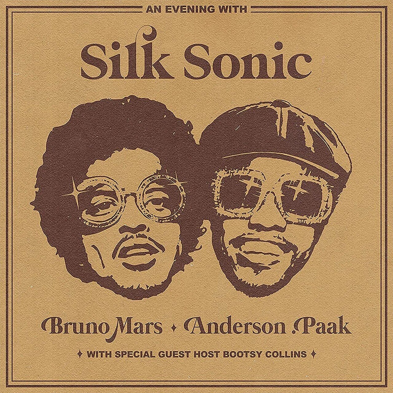 Виниловая пластинка Bruno Mars; Paak, Anderson - An Evening With Silk Sonic  (Limited Brown & White Splatter Vinyl LP) - купить в Ростове-на-Дону в  интернет-магазине Pult.ru